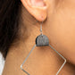 Friends of a LEATHER - Silver - Paparazzi Earring Image