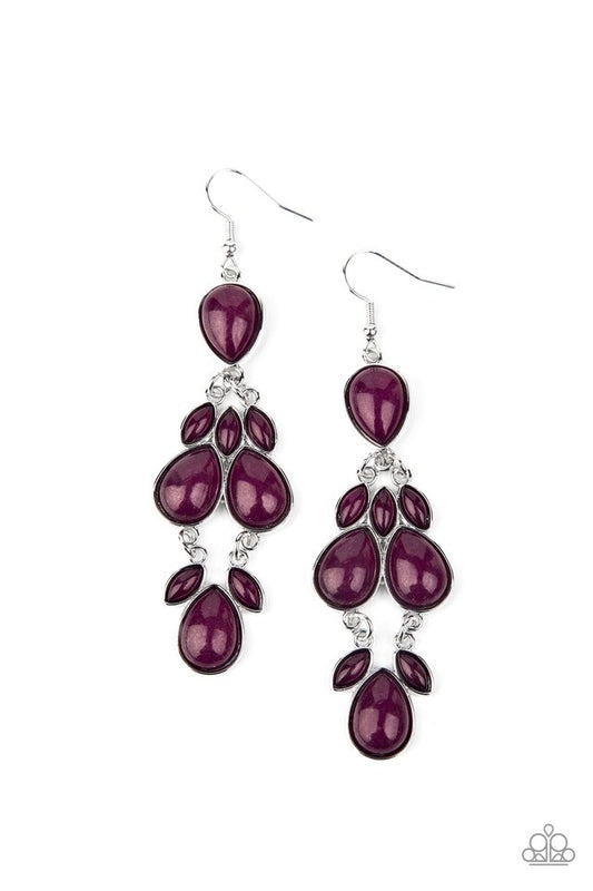 Superstar Social - Purple - Paparazzi Earring Image