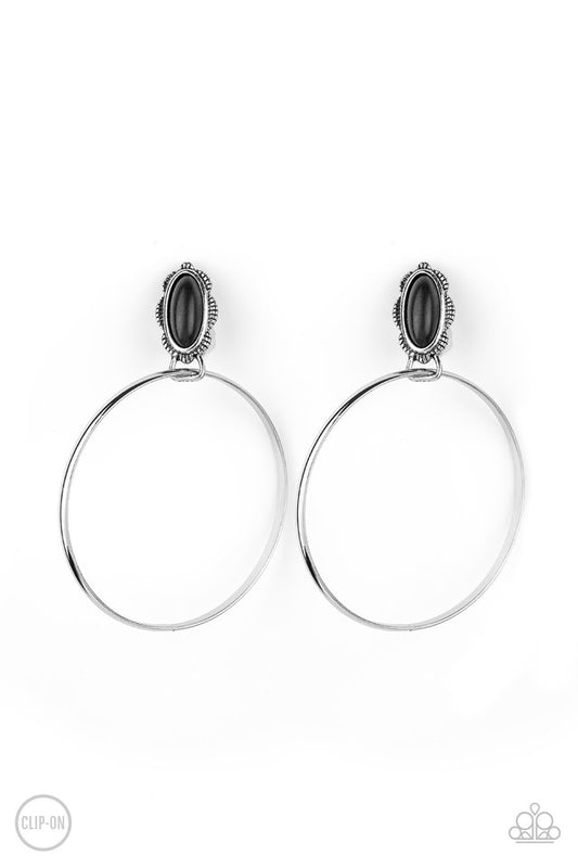 At Long LASSO - Black - Paparazzi Earring Image