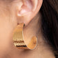 Flatten The Curve - Gold - Paparazzi Earring Image