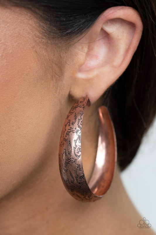 Sahara Sandstorm - Copper - Paparazzi Earring Image