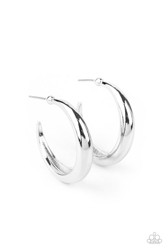 Lay It On Thick - Silver - Paparazzi Earring Image