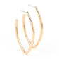 Point-Blank Beautiful - Gold - Paparazzi Earring Image