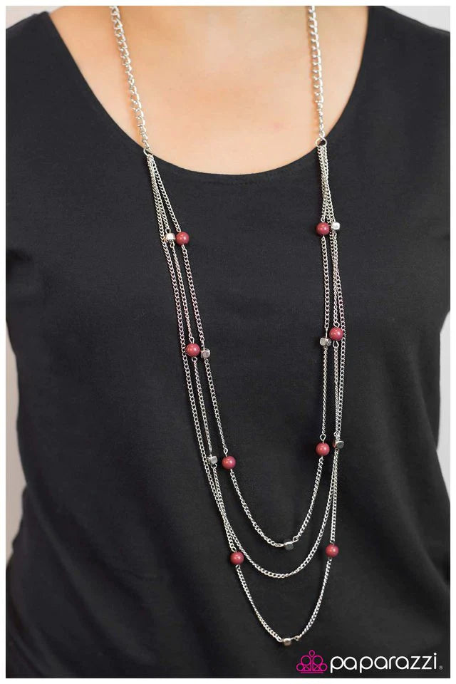 Paparazzi Necklace ~ A Moment Like This - Red