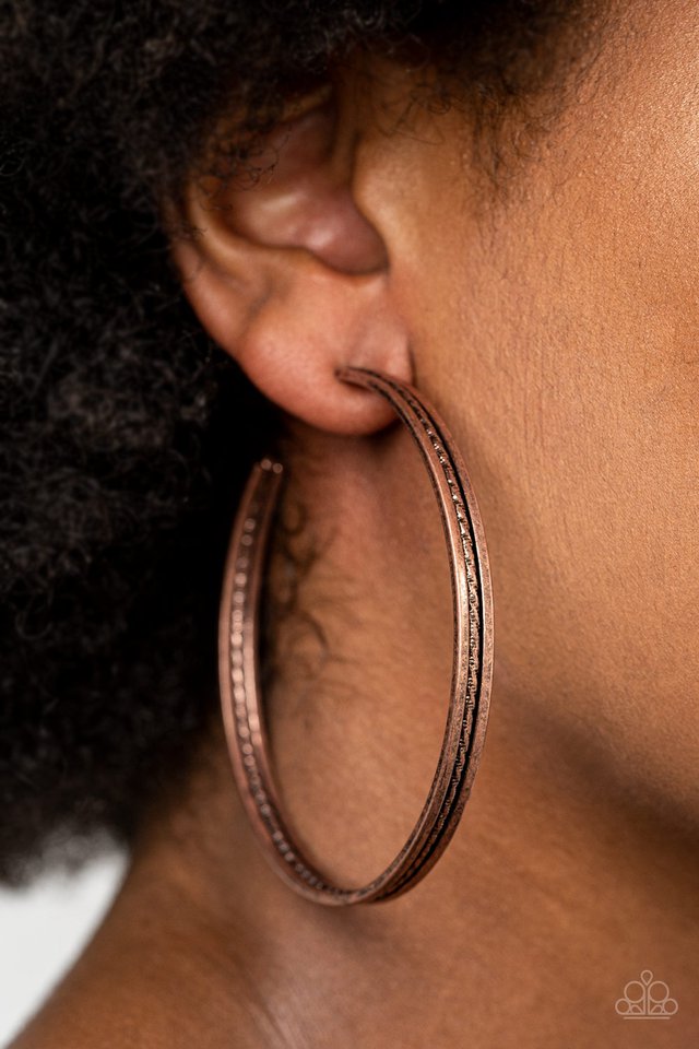 Midtown Marvel - Copper - Paparazzi Earring Image