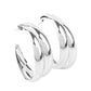 Colossal Curves - Silver - Paparazzi Earring Image