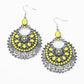 Laguna Leisure - Yellow - Paparazzi Earring Image