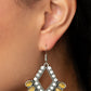 Just BEAM Happy - Yellow - Paparazzi Earring Image