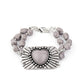 Sandstone Sweetheart - Silver - Paparazzi Bracelet Image