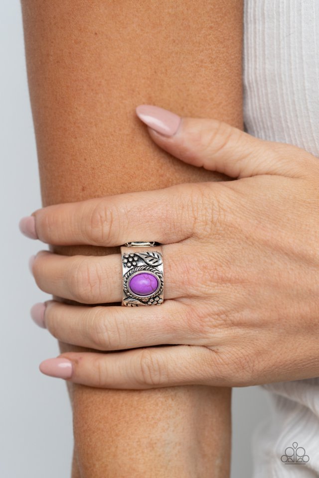 Free-Spirited Fields - Purple - Paparazzi Ring Image