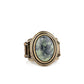 Cliff Dweller Demure - Green - Paparazzi Ring Image