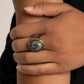 Cliff Dweller Demure - Green - Paparazzi Ring Image