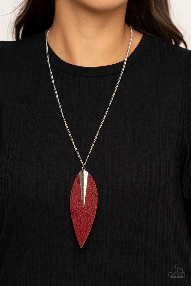 Quill Quest - Red - Paparazzi Necklace Image
