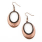 Tempest Texture - Copper - Paparazzi Earring Image