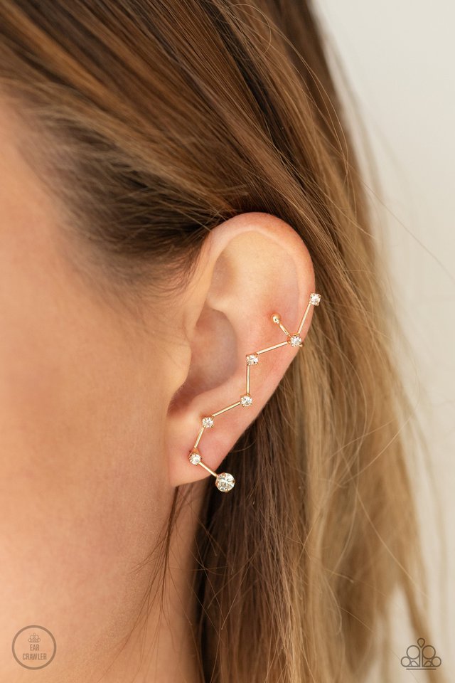 CONSTELLATION Prize - Gold - Paparazzi Earring Image