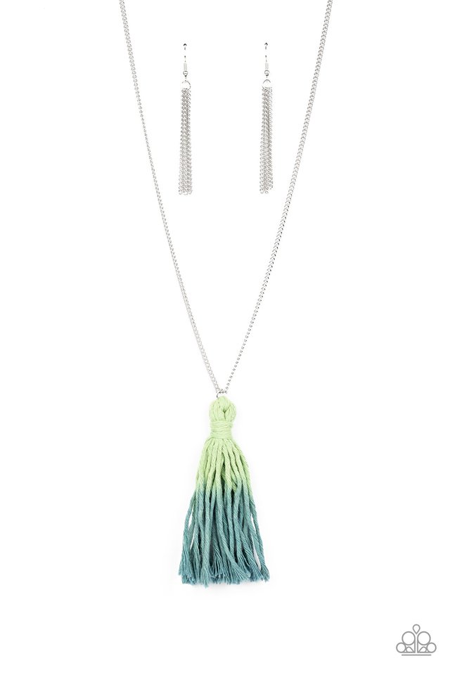 Totally Tasseled - Green - Paparazzi Necklace Image