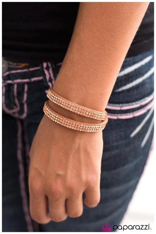 Paparazzi Bracelet ~ Glitter In My Veins - Copper