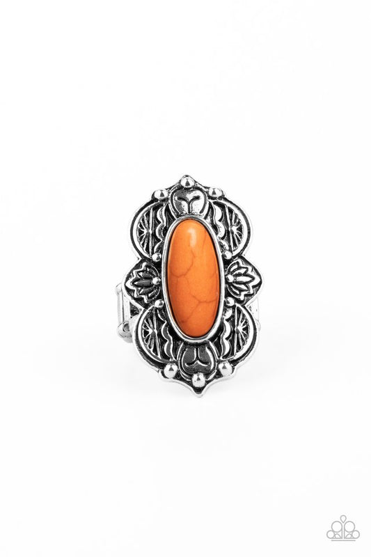 Lotus Oasis - Orange - Paparazzi Ring Image