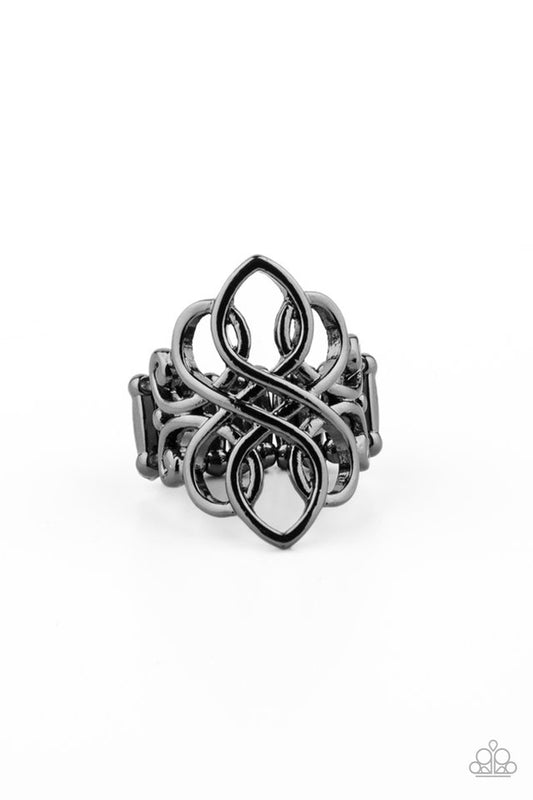 Regal Roundabout - Black - Paparazzi Ring Image