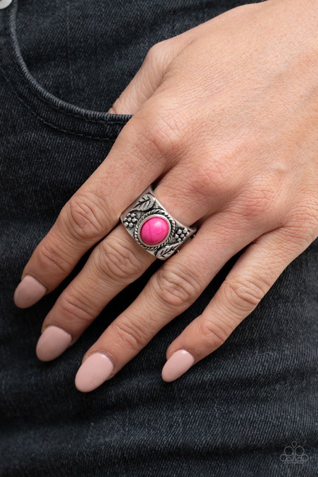 Free-Spirited Fields - Pink - Paparazzi Ring Image