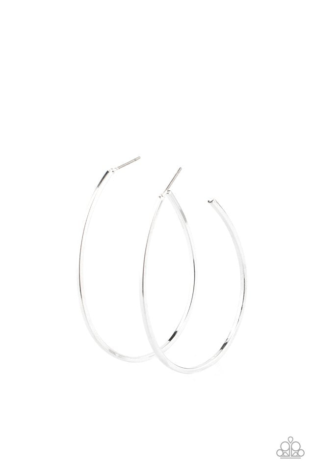 Cool Curves - Silver - Paparazzi Earring Image