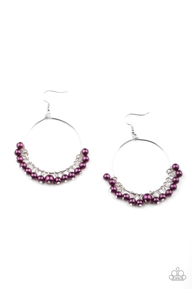 Things Are Looking UPSCALE - Purple - Paparazzi Earring Image