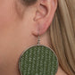 Wonderfully Woven - Green - Paparazzi Earring Image