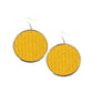 Wonderfully Woven - Yellow - Paparazzi Earring Image