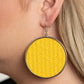 Wonderfully Woven - Yellow - Paparazzi Earring Image