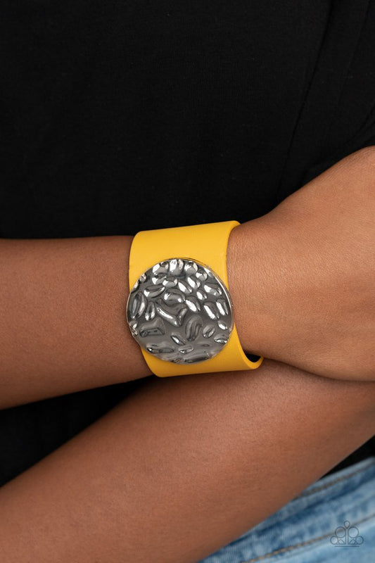 The Future Looks Bright - Yellow - Paparazzi Bracelet Image