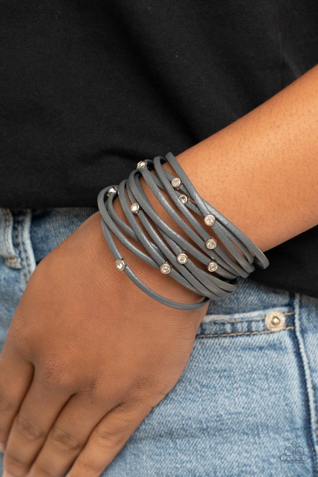 Fearlessly Layered - Silver - Paparazzi Bracelet Image