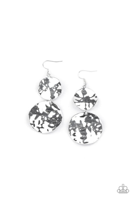 HARDWARE-Headed - Silver - Paparazzi Earring Image