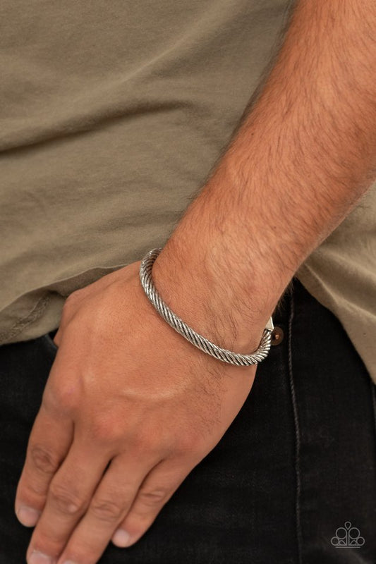 Block It Out - Silver - Paparazzi Bracelet Image