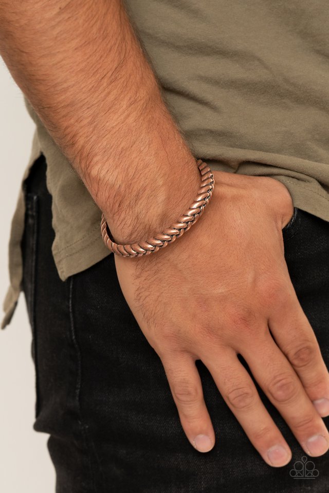 Tough as Nails - Copper - Paparazzi Bracelet Image
