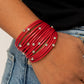 Fearlessly Layered - Red - Paparazzi Bracelet Image