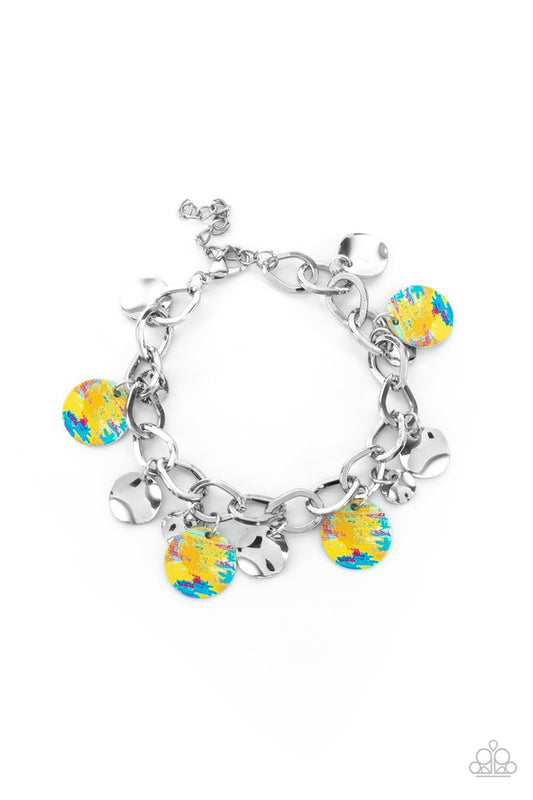 Teasingly Tie Dye - Yellow - Paparazzi Bracelet Image