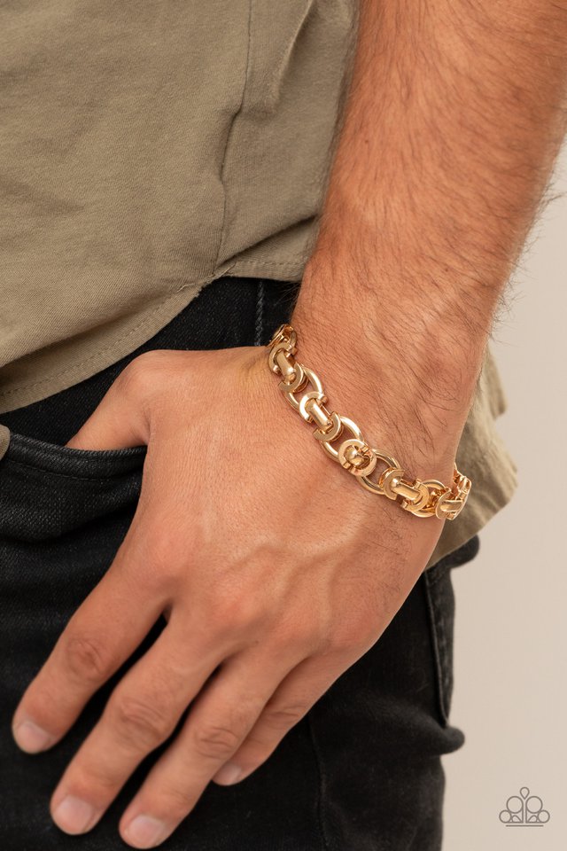 Advisory Warning - Gold - Paparazzi Bracelet Image