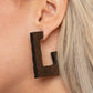 The Girl Next OUTDOOR - Brown - Paparazzi Earring Image