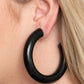 I WOOD Walk 500 Miles - Black - Paparazzi Earring Image