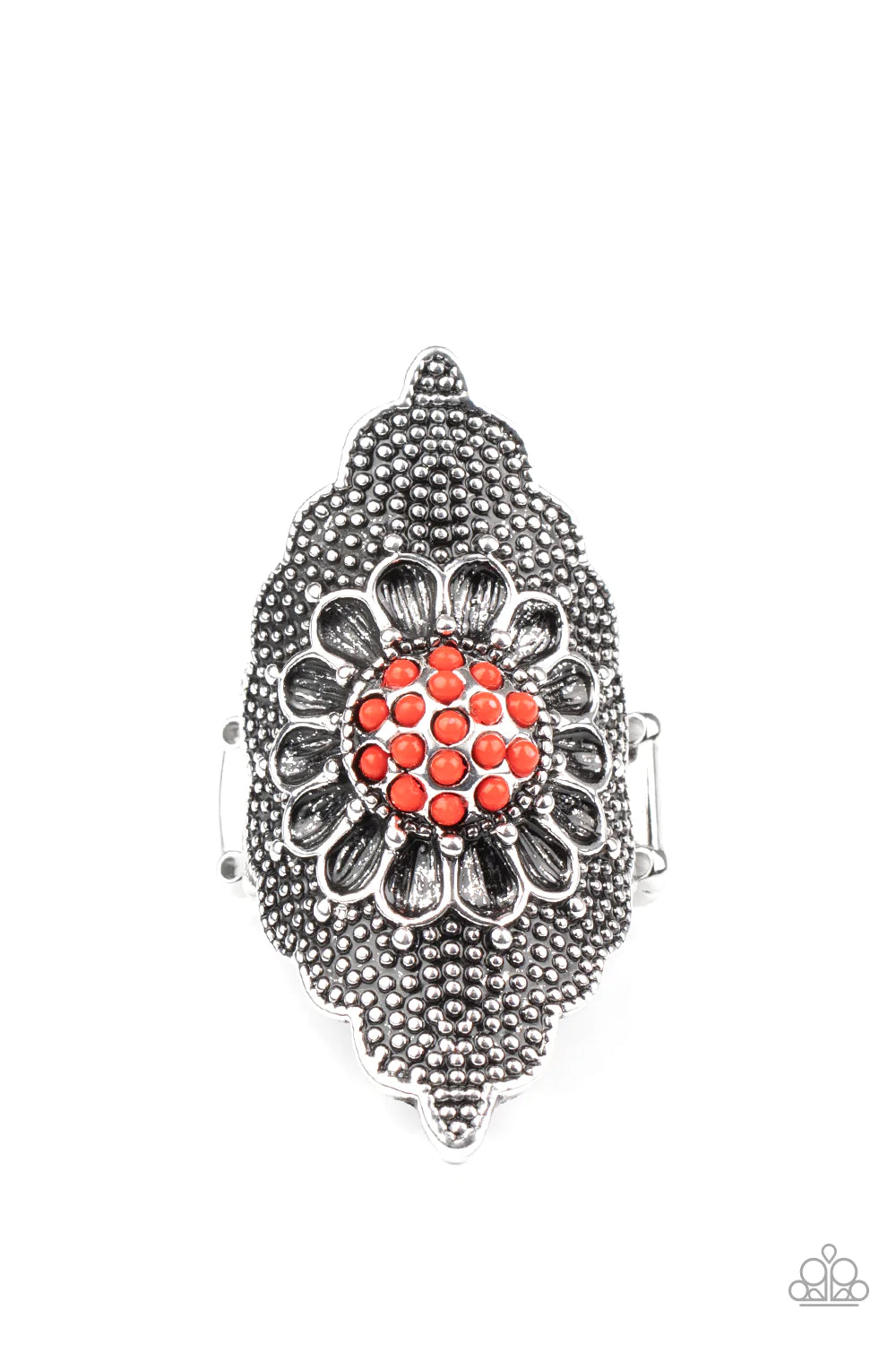 Anillo Paparazzi ~ Wildly Wallflower - Rojo