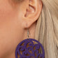 Fresh Off The Vine - Purple - Paparazzi Earring Image