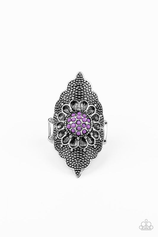 Wildly Wallflower - Purple - Paparazzi Ring Image