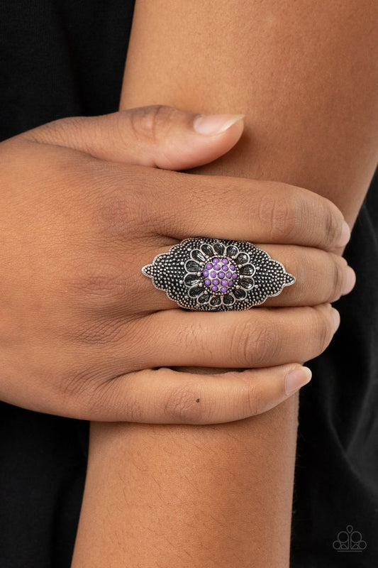 Wildly Wallflower - Purple - Paparazzi Ring Image