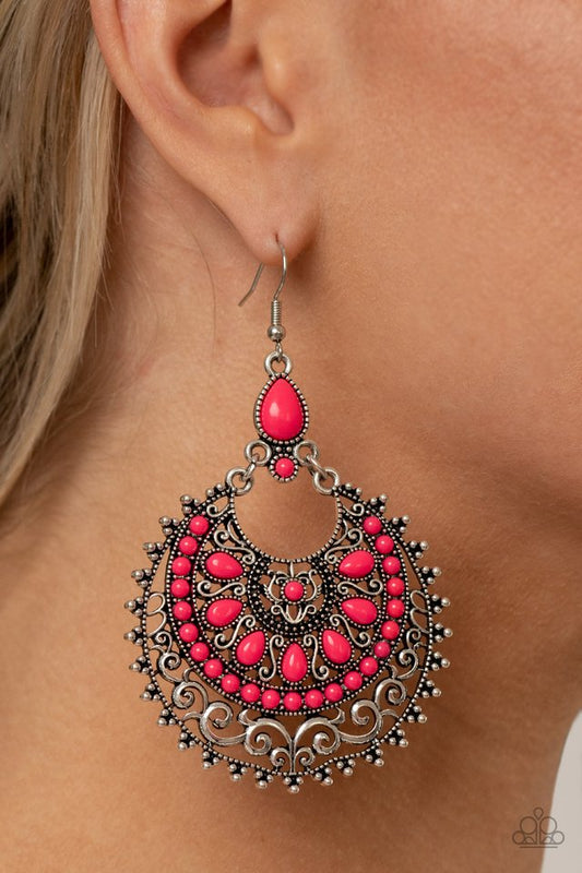 Laguna Leisure - Pink - Paparazzi Earring Image