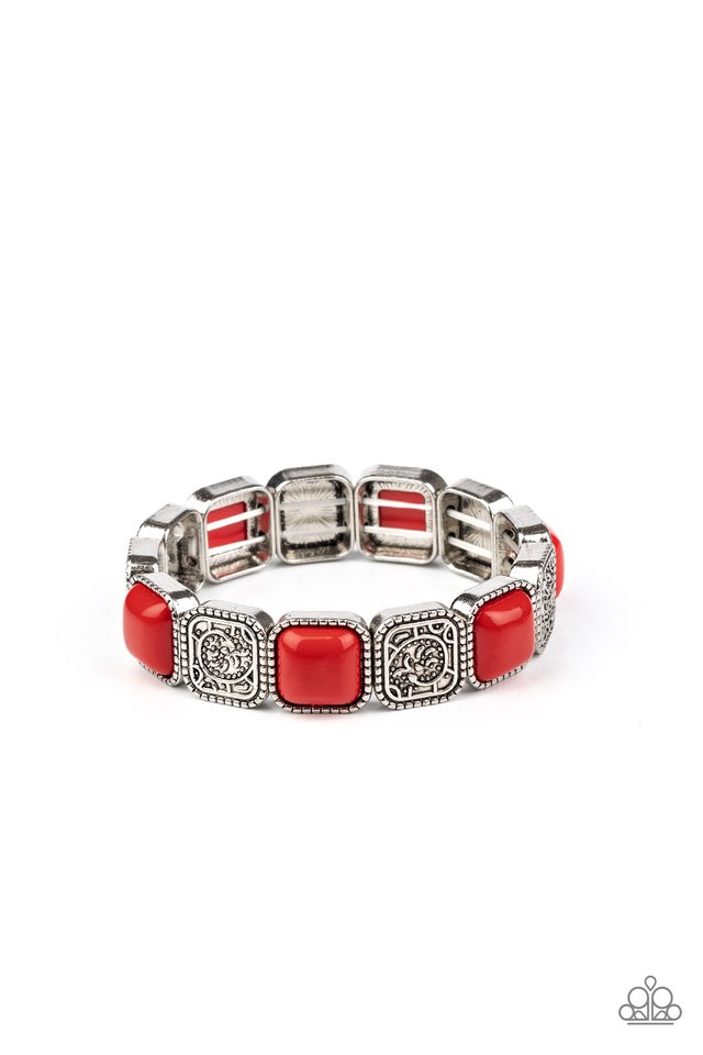 Trendy Tease - Red - Paparazzi Bracelet Image
