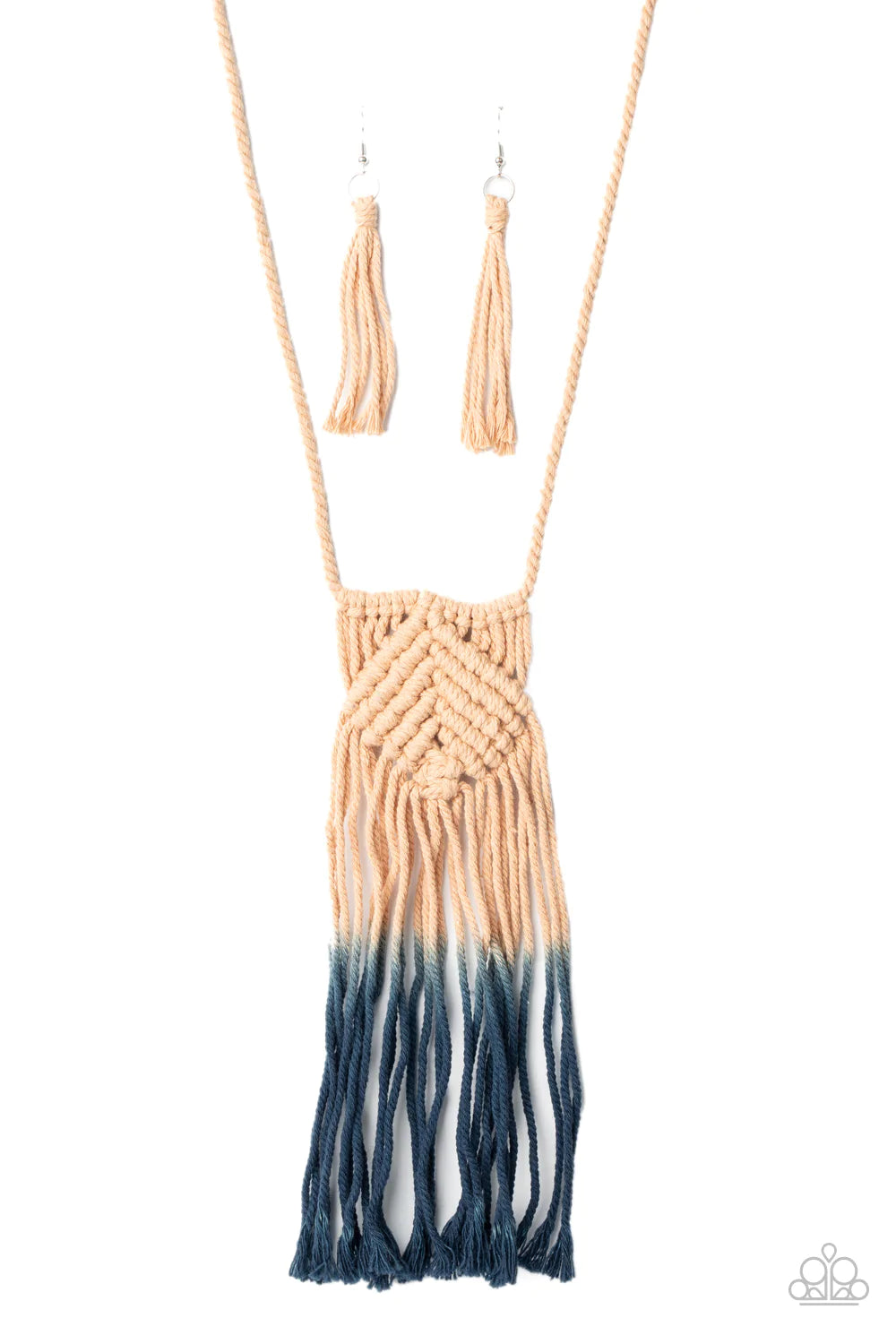 Paparazzi Necklace ~ Look At MACRAME Now - Blue