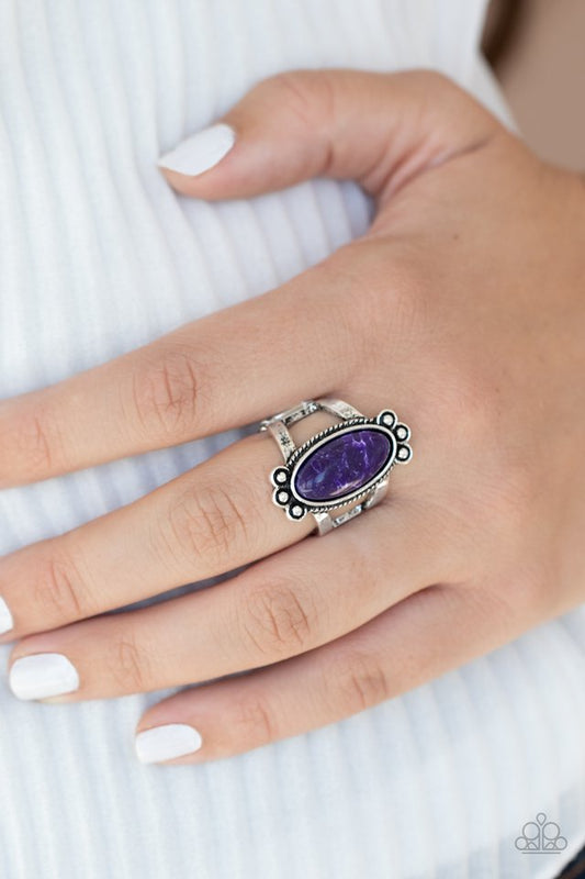 Psychedelic Deserts - Purple - Paparazzi Ring Image