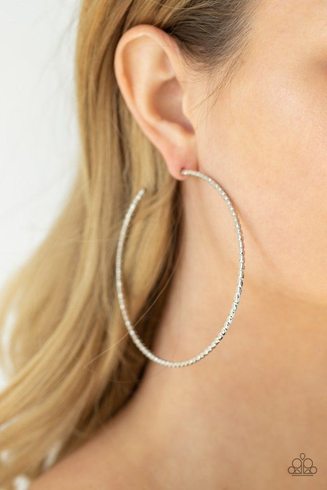 Pump Up The Volume - Silver - Paparazzi Earring Image