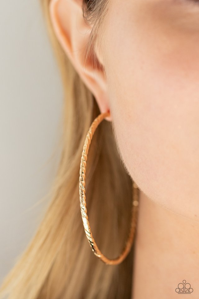 Voluptuous Volume - Gold - Paparazzi Earring Image