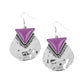 Road Trip Treasure - Purple - Paparazzi Earring Image